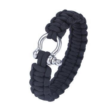 Bracelet de Survie en Paracorde, Bracelet Paracorde Longueur 24,5cm Kit de Boucle en Acier Inoxydable Bracelet Extérieur Paracorde 550 Bracelet de Survie pour Camping pour Randonnée