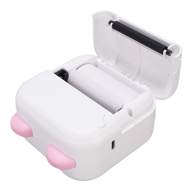 Miniature Inkless Printer, Clear Miniature Printer 1200mAh 7 Color Breathing Light for Smartphone