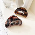 thumbnail image 4 of Tortoise Hair Claw Clip Vintage Tortoise Shell Hair Claw Leopard Hair Clip, 4 of 10
