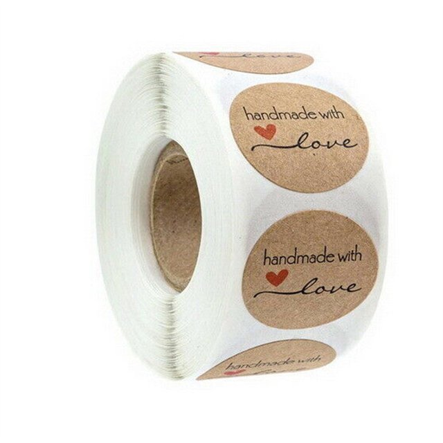 Gkeoshab Gift Wrapping Paper Handmade Thank you Stickers Wedding Flower Baking Handmade Adhesive Labels Home & Garden