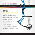 thumbnail image 2 of Diamond Archery Prism Compound Bow - Electric Blue - 55 lbs, Right Hand, 2 of 5