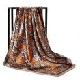 thumbnail image 1 of MesaSe Foulard pour Femme Vintage Rétro Forme Carrée Couleur Contrastante Pliable Protection de la Tête Tissu Doux Imprimé Cachemire Foulard d'Été Femme, 1 of 10