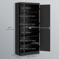 thumbnail image 3 of HOMCOM Armoire de Rangement pour Garde-Manger de Cuisine, Garde-Manger à 6 Niveaux avec 4 Portes, Noir, 3 of 10