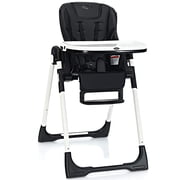 OLAKIDS High Chair for Babies & Toddlers, Foldable Highchair with Multiple Adjustable Backrest, Footrest and Seat Height, Removable Tray, Detachable PU Leather Cushion, Built-in Rear Wheels