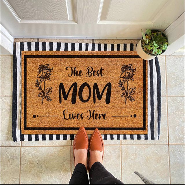 Hbdhejl 2024 New Mother'S Day Printed Welcome Rug Mother'S Day Stain Retro Slip Farmhouse Decorative Rug Farmhouse Mother'S Day Rug Gift Mother'S Day Decorative Rug 1Pc