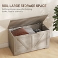 thumbnail image 4 of HOMCOM Coffre de Rangement pour Salon, Boîte en Bois, 31,5 Po L, Gris, 4 of 10