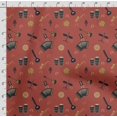 thumbnail image 4 of Soimoi Musical Instruments Printed, Poly Canvas Fabric, Decor Sewing Fabric by The Yard 56 Inch Wide,Decorative Fabric for Curtains Tote Bags, Pastel Red, 4 of 5