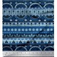 thumbnail image 1 of Soimoi Polyester Crepe Fabric Dot,Stripe & Semi Mandala Decorative Decor Fabric Printed Yard 52 Inch Wide, 1 of 2
