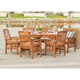 thumbnail image 4 of Acacia Wood Simple Patio 7-Piece Dining Set - Brown, 4 of 4