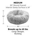 thumbnail image 3 of Furhaven Replacement Donut Dog Bed Cover Plush Long Faux Fur Calming Cuddler Machine Washable - Misty Gray Medium, 3 of 5