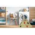 thumbnail image 2 of Ahgly Company Tapis Rond Lavable en Machine Intérieur Caramel Brun, 5 Pieds Rond, 2 of 7
