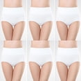 thumbnail image 2 of Plebaso Womens High Waisted Cotton Underwear Full Coverage Ladies Panties Multipack Regular and Plus Size, 2 of 5