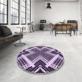 thumbnail image 4 of Ahgly Company Machine Washable Indoor Square Transitional Blossom Pink Area Rugs, 4' Square, 4 of 7