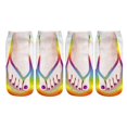 thumbnail image 2 of Two Pairs 3D Pattern Manicure Print Socks Flip Flop Funny Hidden Running Socks Women Personalized, 2 of 4