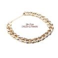 thumbnail image 3 of TIELUTT Gold Collares De Perros Pet Hop Chains Kit Dog Collars Necklace Collar Leash Cuban Dog Chain Dog Necklace Leash Double Rhinestone Choker Pet Accessories Pull Stop Leash, 3 of 8