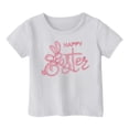 thumbnail image 4 of LUOGENLI T-Shirt pour Filles Mode Décontractée Imprimé Col Rond Manches Courtes T-Shirt Chemises pour Filles Midi Chemises Crayon Blanc 4-5 Ans, 4 of 4