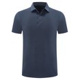 thumbnail image 1 of Men's Quick-Dry Golf Shirt for Outdoor & Gym - Solid Color Moisture-Wicking Short Sleeve Button-Up Activewear, 1 of 3