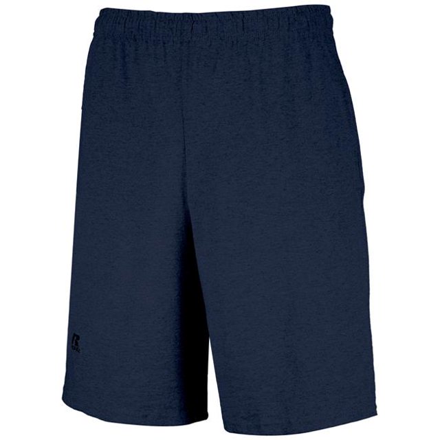 Adult Basic Cotton Pocket Shorts, Navy - Large