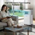 thumbnail image 3 of HUMSURE Climatiseur Portatif 10 000 BTU, 5 en 1 : Climatisation de Pièce, Unité de Climatisation Portative avec Télécommande, Modes Refroidissement, Déshumidification, Automatique et Sommeil., 3 of 9