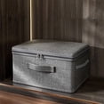 thumbnail image 1 of Foldable Fabric Storage Box with Lid for Bedding, Socks & Underwear - Multi-Purpose Bedroom Organizer, 1 of 3