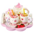 thumbnail image 1 of CIMAXIC 1 Set Kids Tea Ware Toys Wooden Tea Ware Toys Simulation Pink Tea Ware Toys Wooden Children Toys (Accessories for Random Color),7.48"X7.48"X4.72", 1 of 4