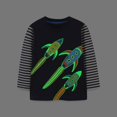 thumbnail image 4 of 2025 2-8 Ans Garçons Filles Pull Vêtements d'Automne Tendance Manches Longues Col Rond Noir, 4 of 6