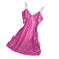 thumbnail image 3 of Women's Satin V Neck Sleeping Dress Adjustable Shoulder Strap with Bowknot for, 3 of 8