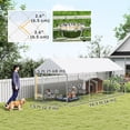 thumbnail image 3 of PawHut Outdoor Dog Run w/ Adjustable & Rotatable Bowls 19.7' x 7.5' x 7.5', 3 of 10