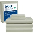 thumbnail image 1 of Softest Cotton Sheets Double Sheet Set Pc Set Thread Count Sateen Bedding Deep Pocket Sheets Cooling Sheets Double Size Sheets Breathable Bed Set (), 1 of 9