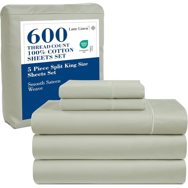 Softest Cotton Sheets Double Sheet Set Pc Set Thread Count Sateen Bedding Deep Pocket Sheets Cooling Sheets Double Size Sheets Breathable Bed Set ()