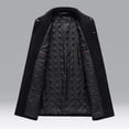 thumbnail image 4 of Veste Longue Noire pour Homme Blazer Ensembles pour Homme Col Roulé Doublée en Molleton Sherpa Travail Bureau Chic Décontracté Uniforme Basique Hiver Automne Blazer 2025 Vêtements Tendance 4TG, 4 of 8