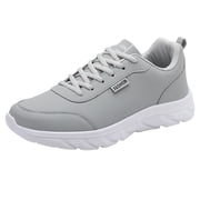 Kcodviy Mens Shoes Large Size Men Sneaker Casual Leather Laace Up Sneaker Shoes for Men Solid Color Casual Shoes Mens Running Shoes Men's athletic Sneaker New Running