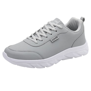 Kcodviy Chaussures pour Hommes Grande Taille Espadrilles Homme Décontractées en Cuir à Lacets Chaussures pour Hommes Couleur Unie Chaussures Décontractées Chaussures de Course pour Hommes Espadrilles Athlétiques pour Hommes Nouvelle Course