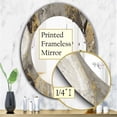 thumbnail image 4 of Designart 'Painted Gold Stone' Traditional Mirror - Oval or Round Wall Mirror - 24x36, 4 of 4