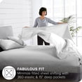 thumbnail image 3 of Ivy Union Microfiber Sheet Set - 3-Pieces - Breathable - Deep Pocket, Twin, Cloud Gray, 3 of 6