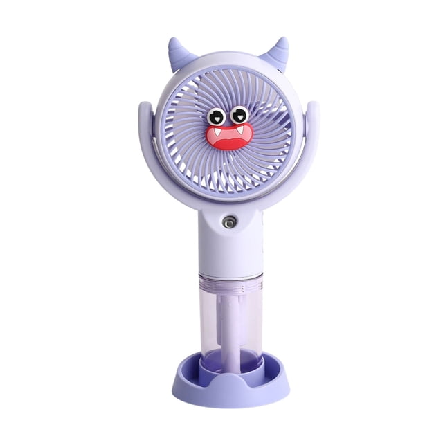 Portable Fan Rechargeable,Cute Fauna Spray Fan Mini Portable, Handheld Cartoon Fan with USB Rechargeable Desktop Hydration