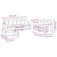 thumbnail image 4 of vidaXL 3 Piece Sofa Set with Cushions Dark Grey Fabric, 4 of 5