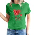 thumbnail image 2 of Meichang Chemises pour Femmes Joyeuse Saint-Valentin Hauts T-Shirts Graphiques Cœur en Bonbon Hauts Col Rond Coupe Ample Manches Courtes T-Shirts Saint-Valentin pour Femmes, 2 of 5