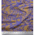 thumbnail image 1 of Soimoi Brown Modal Satin Fabric Abstract Circles Abstract Print Fabric by the Yard 42 Inch Wide, 1 of 1
