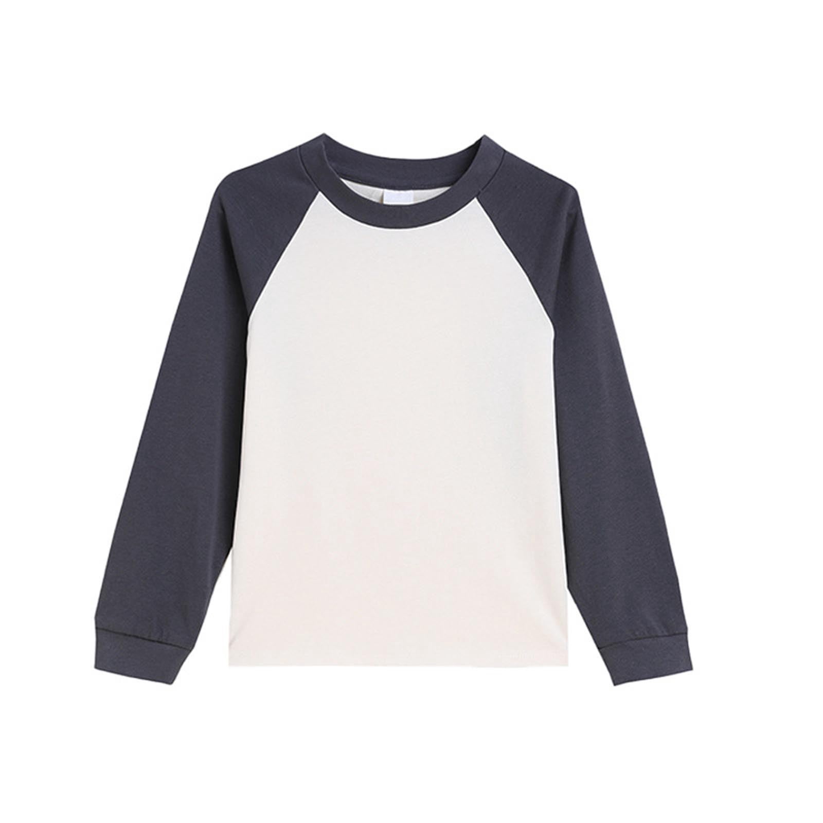 Haut Raglan à Manches Longues pour Enfants, Col Rond, Chandail Doux et Décontracté, Chandail Confortable pour Garçons et Filles, Unisexe, Quotidien, Chandail pour Enfants