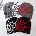 thumbnail image 4 of Decodeary Winter Look With Stylish Spider Web Hat Versatile Style Spider Web Beanie Hat yellow, 4 of 6