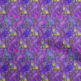 thumbnail image 1 of oneOone Rayon Purple Fabric Abstracts Sewing Material Print Fabric By The Yard 56 Inch Wide, 1 of 5