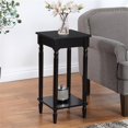 thumbnail image 1 of French Country Table d'Appoint Kim avec Tablette, Fini Bois Noir, 1 of 8