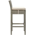 thumbnail image 4 of Modway Tabouret de Bar d'Extérieur en Rotin à Conduit, Gris Pâle et Beige (Ensemble de 4), 4 of 5