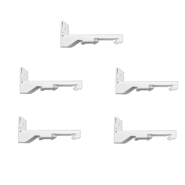 Rail de Rideau Flexible, Rail de Montage Mural Blanc pour Tringle à Rideau, Ensemble Flexible de 5 Pcs pour Habillage de Fenêtre