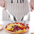 thumbnail image 4 of EGNMCR Kitchen Gadgets, Kitchen Accessories Long Handle Stainless Steel Salad Spoon Fork Salad Spoon Fork Western Two Piece Utility Fork Spoon Set Stainless Steel Salad Spoon and Fork, 4 of 8