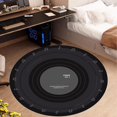 thumbnail image 2 of Tapis de Sol Rond Absorbant, Tapis Antidérapant Lavable, Tapis Doux en Peluche pour Chambre, pour Salon Entrée Déco Maison, 2 of 6