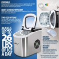 thumbnail image 4 of Deco Chef Stainless Steel Electric Top Load Ice Maker with The Smoothies Bible Recipe Book, 4 of 4
