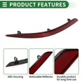 thumbnail image 4 of Unique Bargains Bumper Reflector No.83G945105 for Audi Q3 F3 2018-2022 Red 1 Pcs Rear Left, 4 of 8