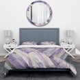 thumbnail image 2 of Designart 'Geometric Purple Glacier' Geometric Bedding Set - Duvet Cover & Shams, 2 of 4